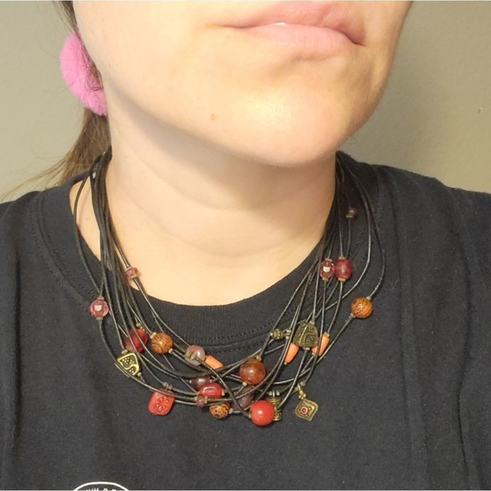 Chico's Beaded Multi-Strand Necklace. - Picture 9 of 10